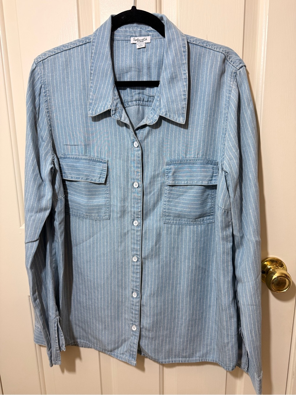 Splendid Light Blue Pinstripe Button-Down Shirt
